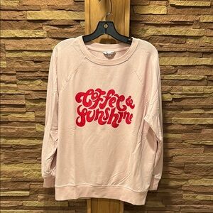 WILDFOX Pink Sweatshirt with Red Graphic